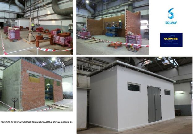 Construcción de caseta variador en la fábrica de Barreda de Solvay Química S.L.