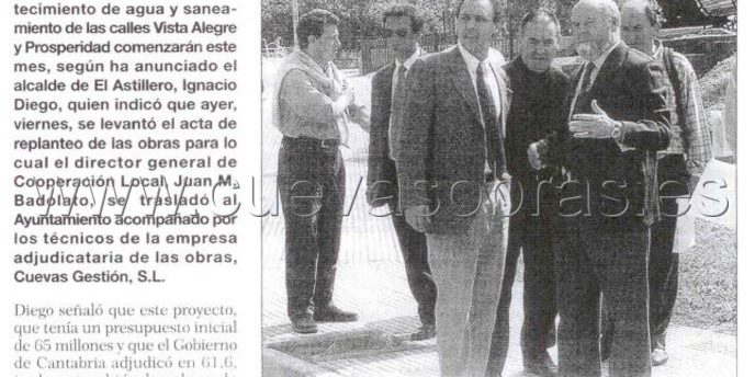 Ejecución de saneamiento y abastecimiento de la calle Vista Alegre y Prosperidad